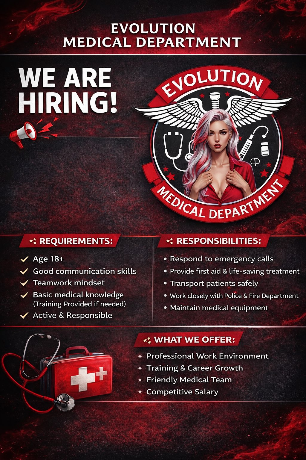 🚑 Medical Department – Recruitment Notice 🩺